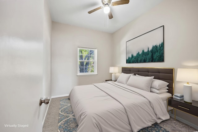 2701 Hillside Dr S Unit 1, North Myrtle Beach, SC 29582 - bedroom featuring carpet floors and ceiling fan