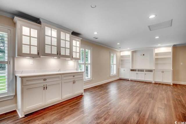 107 Azalea Dr, Conway, SC 29526 - interior space featuring crown molding, recessed lighting, baseboards, and light wood-style floors
