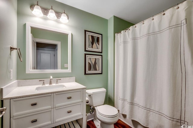 107 Azalea Dr, Conway, SC 29526 - full bathroom with vanity, toilet, and curtained shower