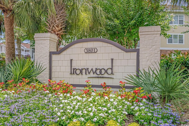 view of community sign