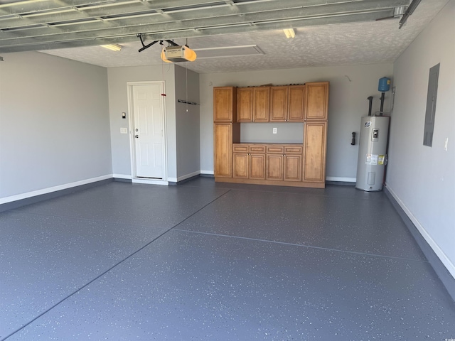 389 Barton Loop, Myrtle Beach, SC 29579 - garage with water heater, baseboards, electric panel, and a garage door opener