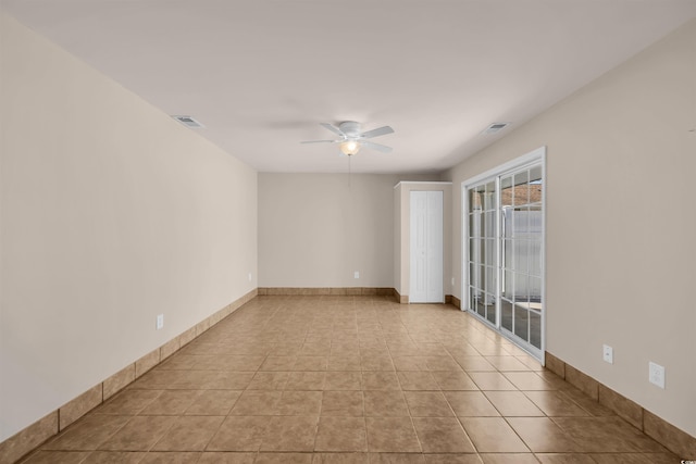 1361 Turkey Ridge Rd Unit C, Surfside Beach, SC 29575 - spare room featuring ceiling fan and baseboards