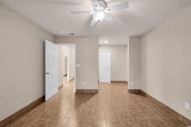 1361 Turkey Ridge Rd Unit C, Surfside Beach, SC 29575 - unfurnished room with ceiling fan, tile patterned flooring, and baseboards