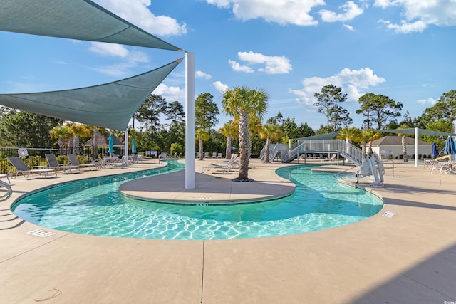2446 Craven Dr, Myrtle Beach, SC 29572 - community pool featuring a patio area and fence