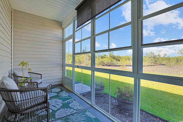view of sunroom
