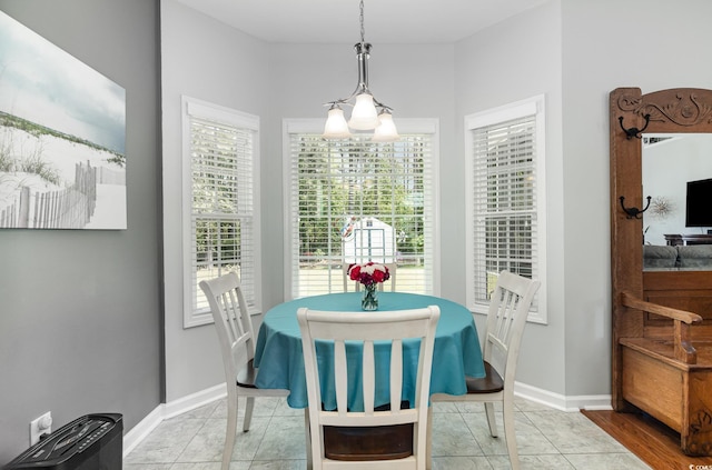 dining room with baseboards