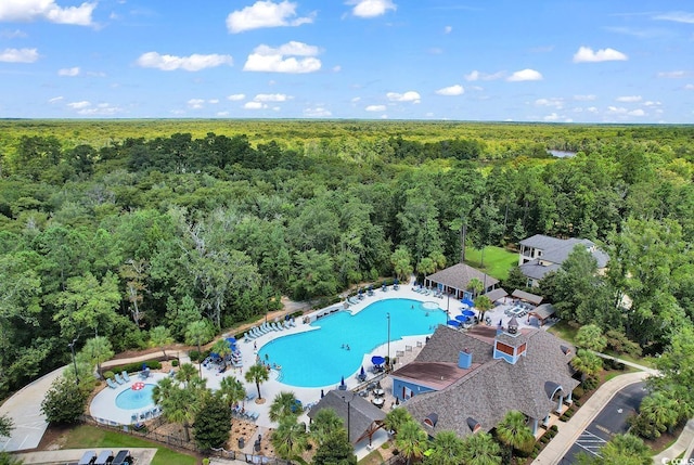 aerial view with a view of trees