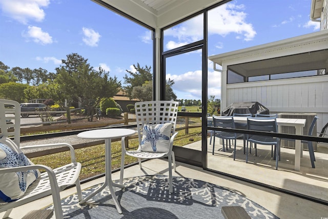 view of sunroom / solarium