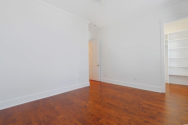 1359 Peterson St, Myrtle Beach, SC 29577 - unfurnished room featuring crown molding, hardwood / wood-style flooring, and baseboards
