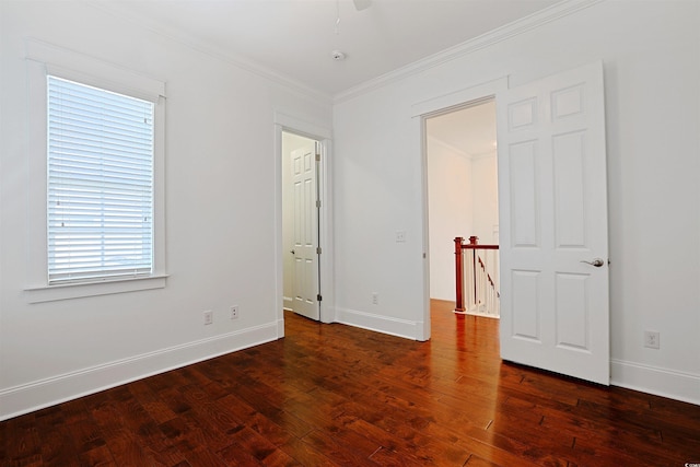 1359 Peterson St, Myrtle Beach, SC 29577 - unfurnished bedroom with ornamental molding, wood finished floors, and baseboards