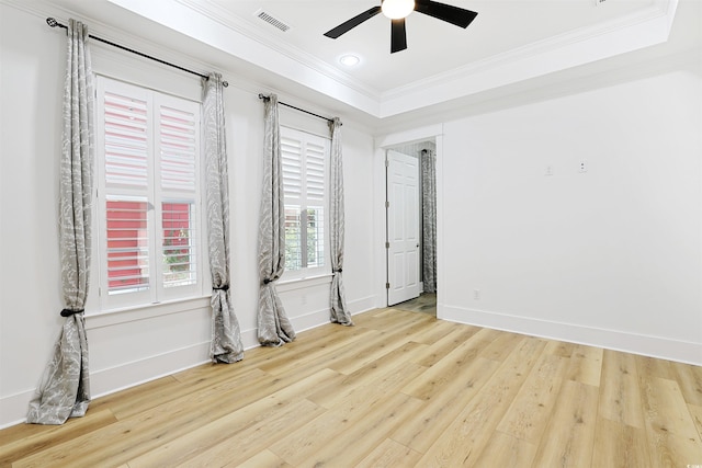 1359 Peterson St, Myrtle Beach, SC 29577 - empty room featuring crown molding, ceiling fan, wood finished floors, baseboards, and recessed lighting