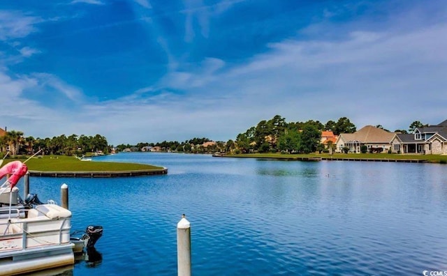 9060 Abingdon Dr, Myrtle Beach, SC 29579 - water view with a boat dock