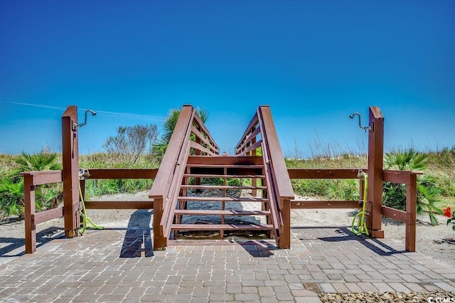 exterior space with stairway