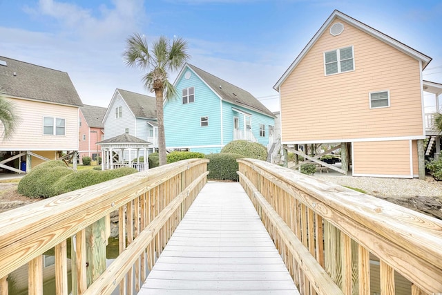 1023 S Sea Bridge Ct, Surfside Beach, SC 29575 - rear view of house with a gazebo