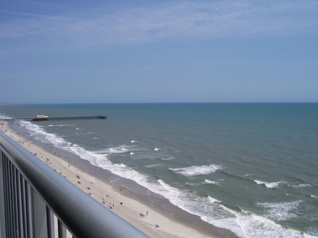 water view with a view of the beach