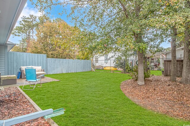 view of yard featuring a patio area