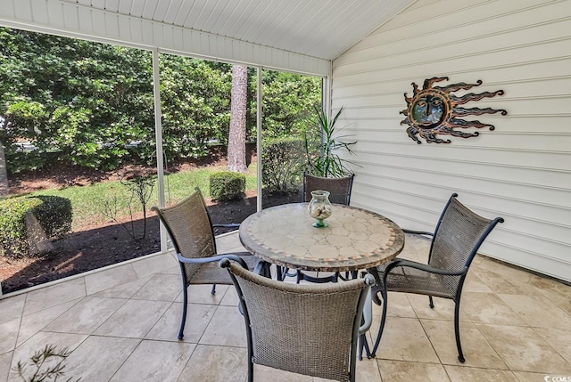view of patio with outdoor dining space