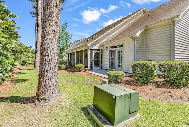 exterior space featuring a sunroom