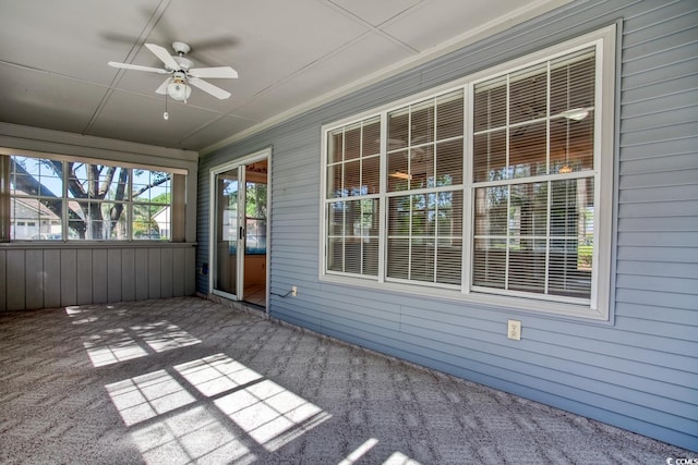 802 Mockingbird Ct, Murrells Inlet, SC 29576 - unfurnished sunroom with ceiling fan