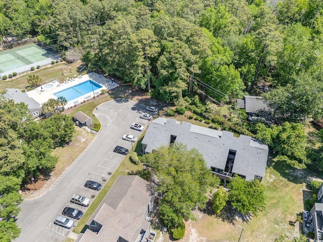 aerial view with a view of trees