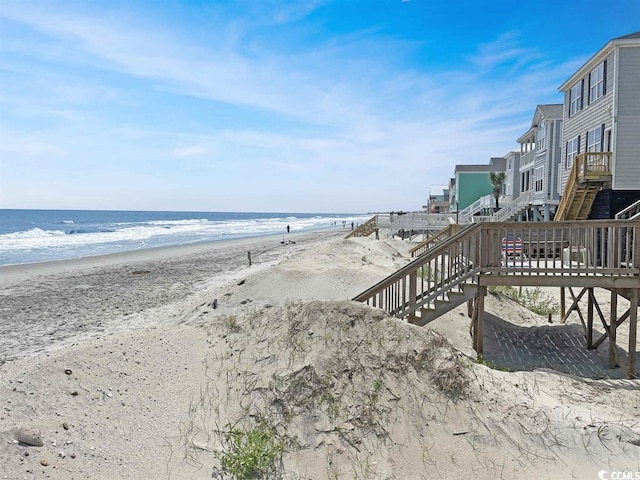 324 S Waccamaw Dr, Garden City Beach, SC 29576 - view of water feature with a view of the beach and stairs
