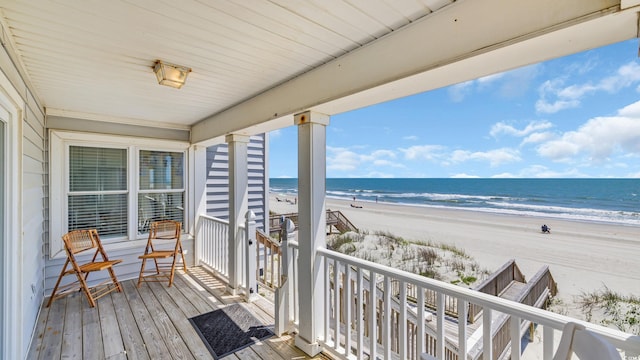 324 S Waccamaw Dr, Garden City Beach, SC 29576 - balcony featuring a beach view and a water view