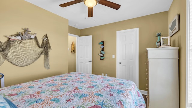 324 S Waccamaw Dr, Garden City Beach, SC 29576 - bedroom with a ceiling fan