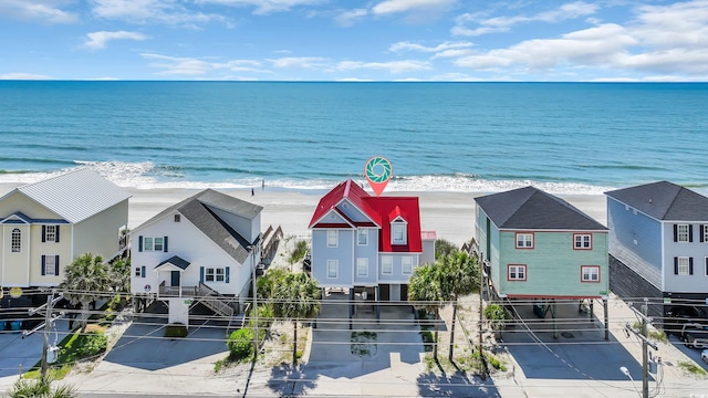 324 S Waccamaw Dr, Garden City Beach, SC 29576 - bird's eye view featuring a water view and a view of the beach
