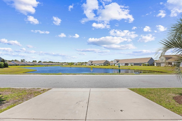 property view of water featuring a residential view