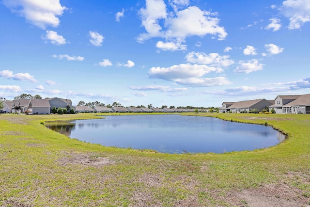 property view of water with a residential view