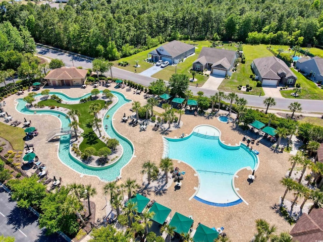 aerial view featuring a residential view