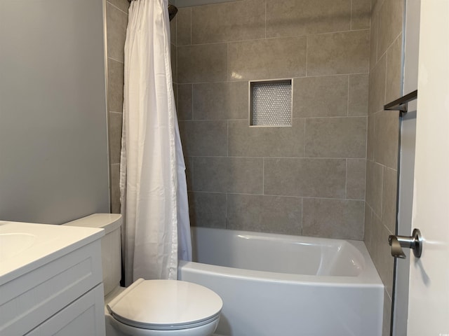 4350 Intercoastal Dr Unit 2302, Little River, SC 29566 - bathroom featuring toilet, shower / tub combo, and vanity