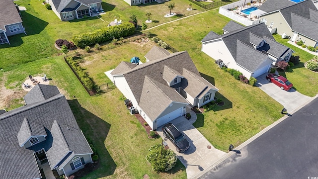 drone / aerial view featuring a residential view