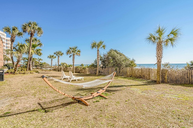 6900 N Ocean Blvd Unit 1105, Myrtle Beach, SC 29572 - view of yard with a water view