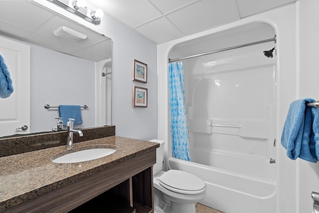 6900 N Ocean Blvd Unit 1105, Myrtle Beach, SC 29572 - bathroom featuring toilet, shower / bath combo, and vanity