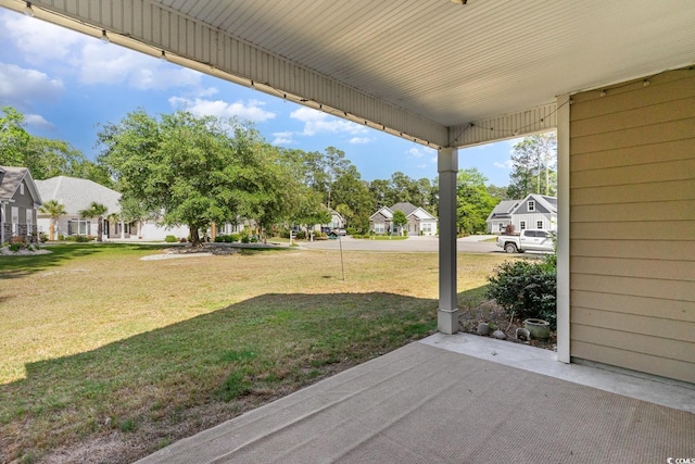 view of patio / terrace with a residential view