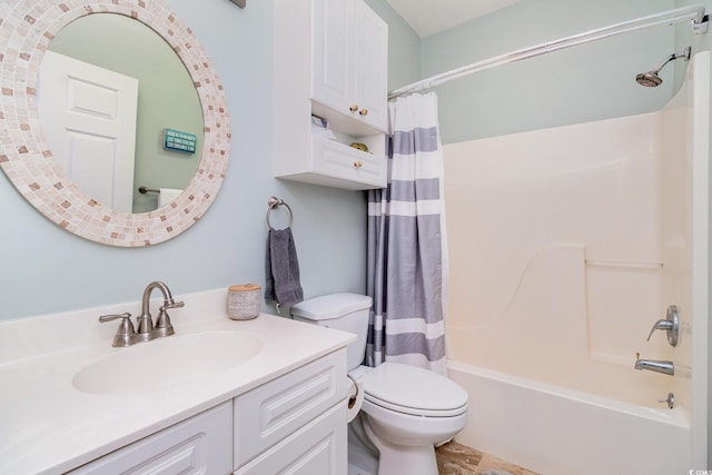 4847 Carnation Cir Unit 201, Myrtle Beach, SC 29577 - bathroom with vanity, toilet, and shower / bath combo with shower curtain