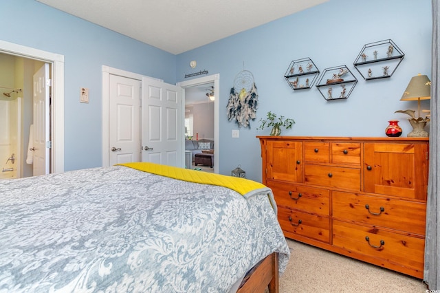 bedroom with carpet