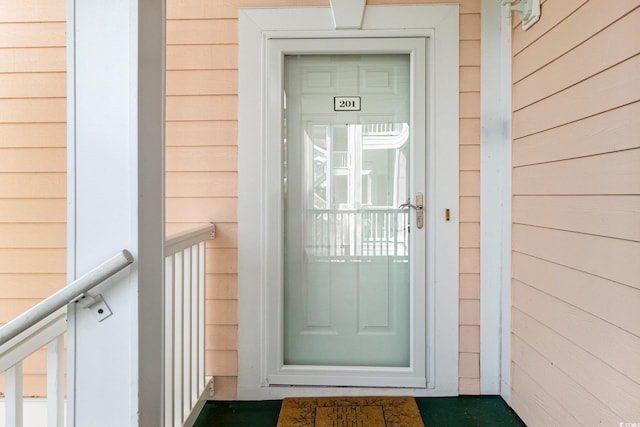 view of doorway to property