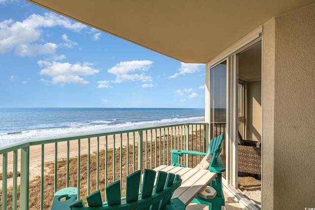 2507 S Ocean Blvd Unit 403, North Myrtle Beach, SC 29582 - balcony featuring a water view and a beach view
