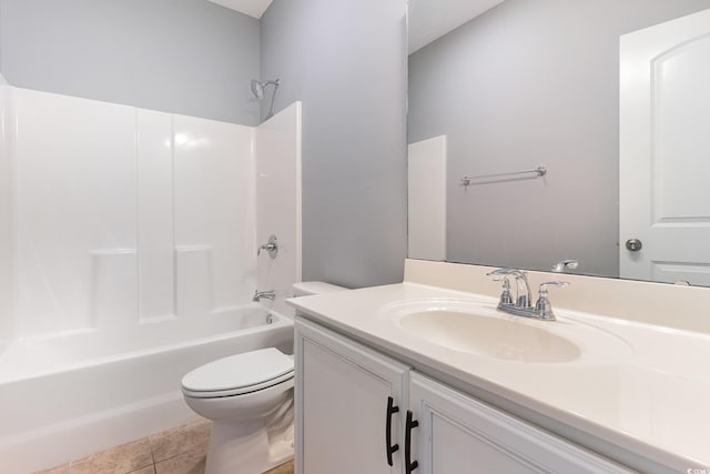 5581 Plantersville Pl, Myrtle Beach, SC 29579 - full bathroom with vanity, toilet, shower / bath combination, and tile patterned floors