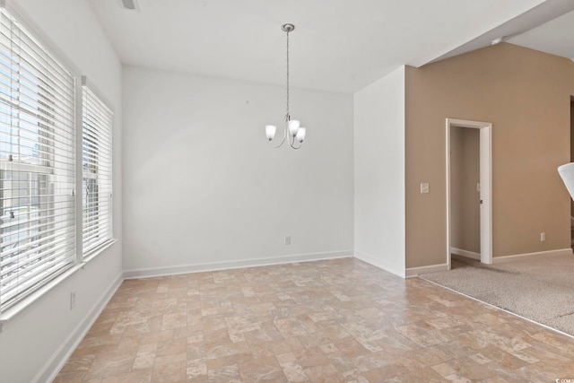 853 Derbyshire Ct, Conway, SC 29526 - unfurnished dining area featuring stone finish floors, plenty of natural light, and a chandelier
