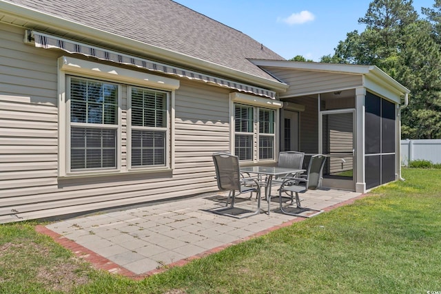 853 Derbyshire Ct, Conway, SC 29526 - view of patio / terrace featuring a sunroom