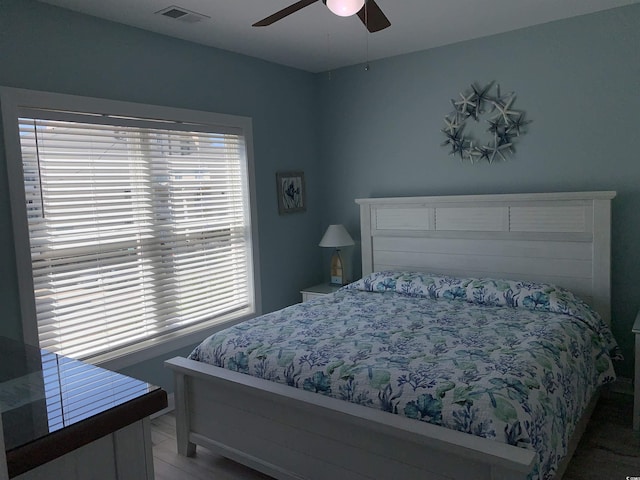 928STRANDAVE Strand Ave, North Myrtle Beach, SC 29582 - bedroom featuring a ceiling fan and visible vents