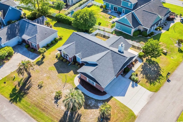 bird's eye view featuring a residential view