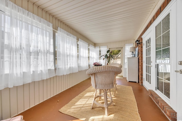 sunroom / solarium with french doors