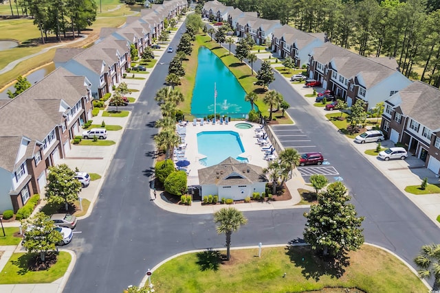 260 Connemara Dr Unit E, Myrtle Beach, SC 29579 - aerial view of residential area with a pool