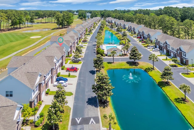 260 Connemara Dr Unit E, Myrtle Beach, SC 29579 - bird's eye view with a residential view, a water view, and golf course view
