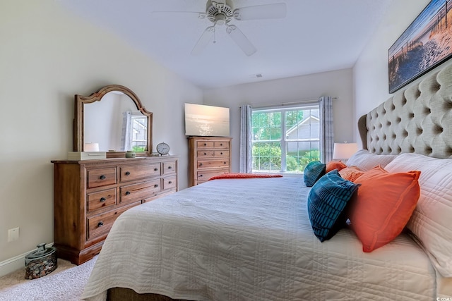 104-4 Gully Branch Ln Unit 4, Myrtle Beach, SC 29572 - bedroom featuring ceiling fan, baseboards, and carpet floors