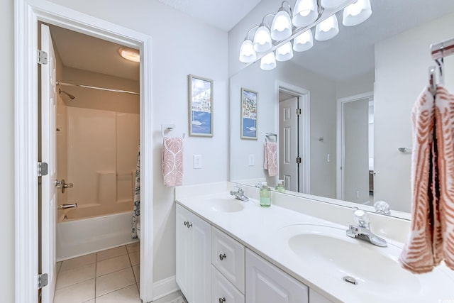 104-4 Gully Branch Ln Unit 4, Myrtle Beach, SC 29572 - full bathroom featuring tile patterned floors, double vanity, and shower / tub combination